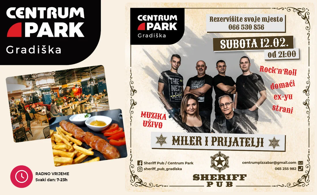 Sherrif Pub svirka - Centrum Park Gradiška
